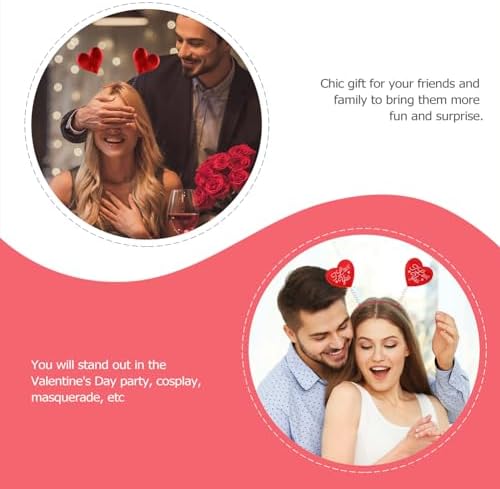 4PACK Valentine Red Sequin Heart Headband