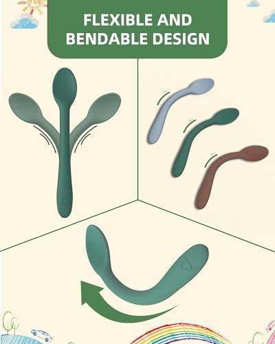 6-Piece Silicone Baby Feeding Spoons