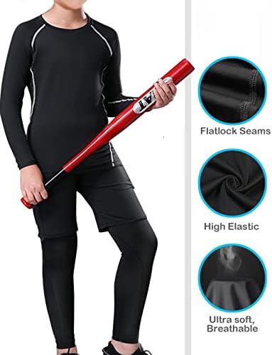 Compression Pants for Boys Stay Warm Dry