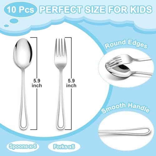 E-Far 10-Piece Toddler Flatware Set