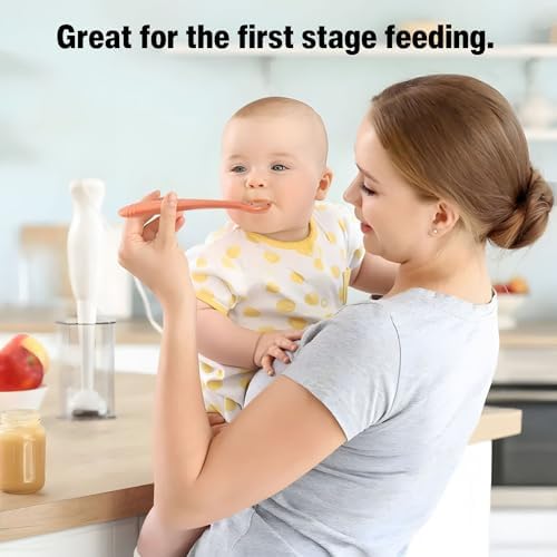 PandaEar 5-Piece Silicone Baby Spoons for Infants