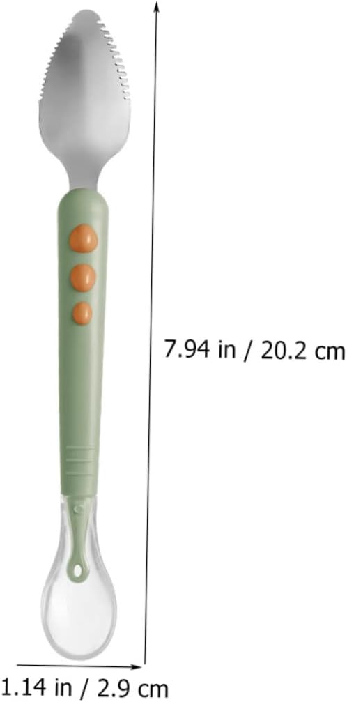 SECFOUDouble-Handled Silicone Baby Spoon for Toddlers