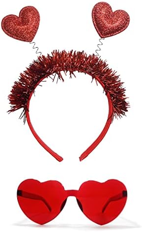 Valentines Day Heart Headband and Sunglasses Set
