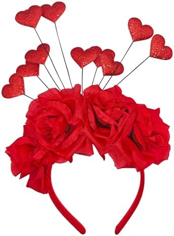 Heart Flower Headband Valentines Party Accessories