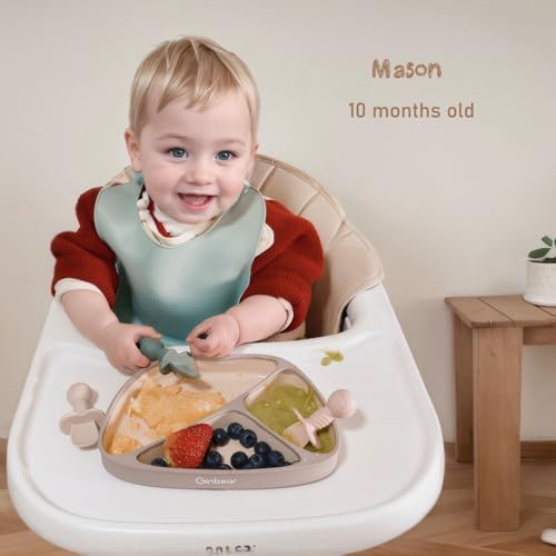 Ginbear Platinum Silicone Self-Feeding Spoons for Babies 6-12 Months