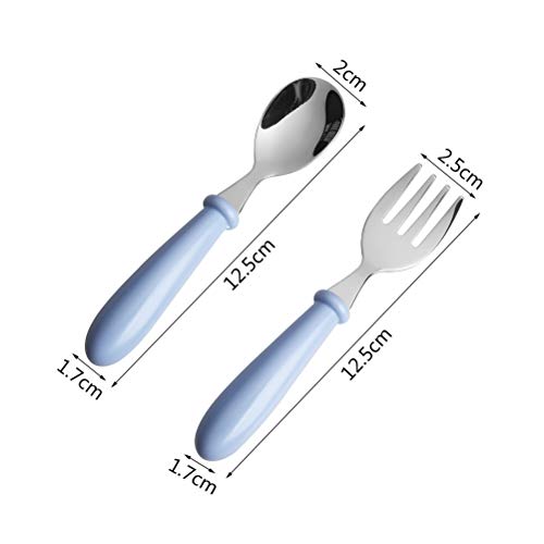 4-Piece Stainless Steel Toddler Utensils Set with Storage Box
