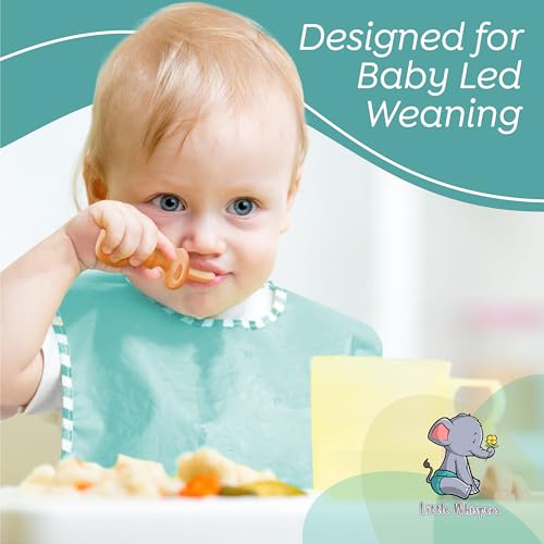 Little Whispers Baby Silicone Spoons - Self Feeding 6 Months - 4 Pack Set