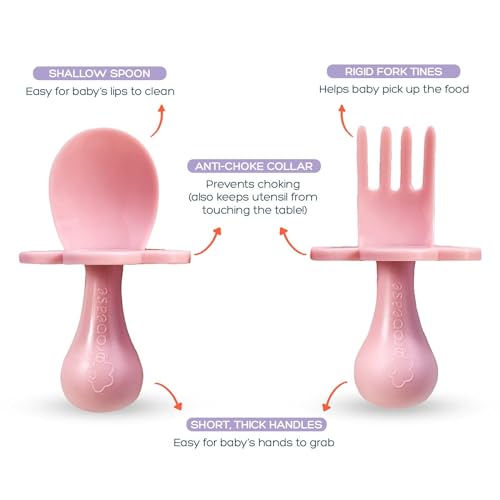 Grabease Toddler Utensils BPA-Free Blush Set