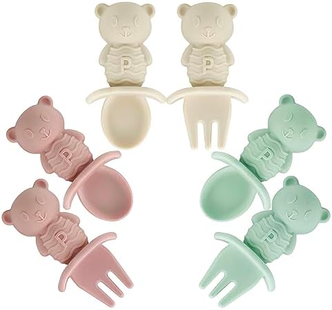 PandaEar 6-Piece Baby Spoons Forks