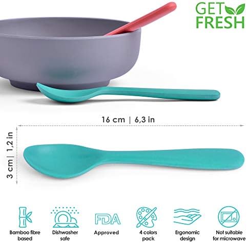 Reusable Bamboo Kids Spoons Set Eco-Friendly Baby Hands for Everyday Meals