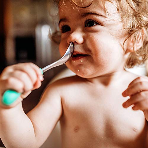 Avanchy Baby Feeding Set with Silicone and Stainless Steel Spoons