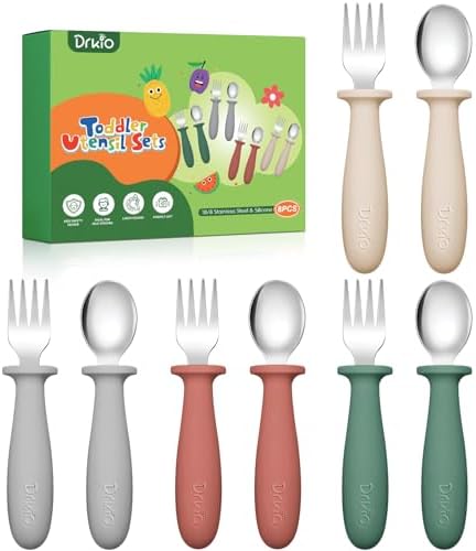 DRKIO Toddler Safe Utensils Set