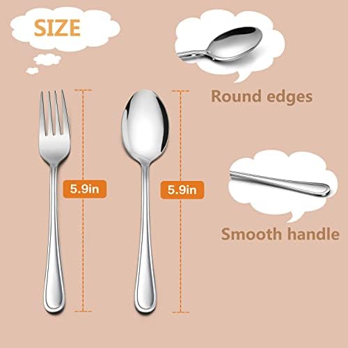 LIANYU 16-Piece Kids Silverware Set for Toddlers