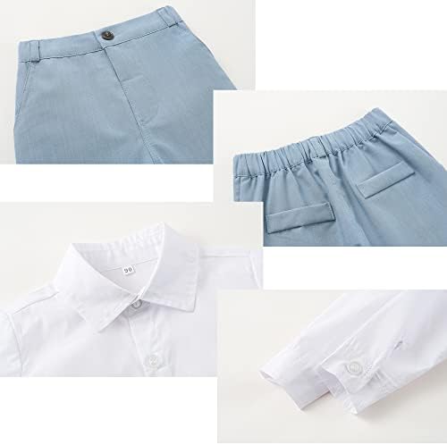 Boys Kids Cotton Suits Set with Bowtie