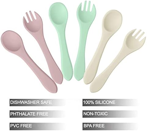 PandaEar silicone baby spoon set self-feeding for infants