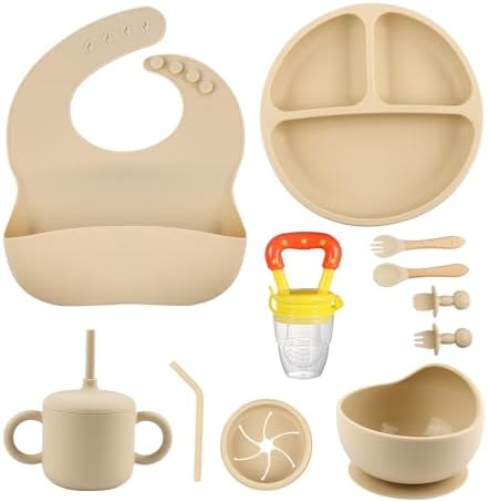 Silicone Baby Feeding Set for Self-Feeding