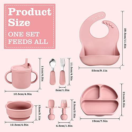 EAIETC Silicone Baby Feeding Set with Suction Bowl for 6 Months