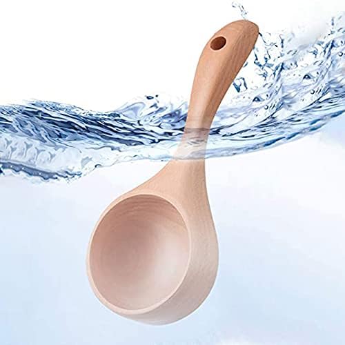 NPQPNAFC Short Handle Wooden Spoon for Bath Sauna