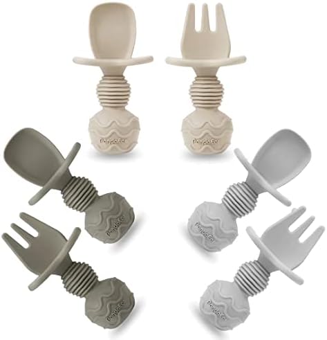 Silicone Baby Spoons and Forks for 3-Month-olds