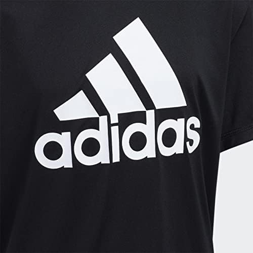 Adidas Boys Short Sleeve Aeroready Performance Logo Tee T-Shirt