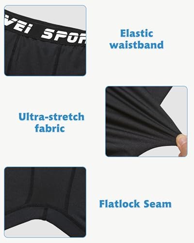 MIVEI Kids Basketball Compression Pants with 4-in-1 Support