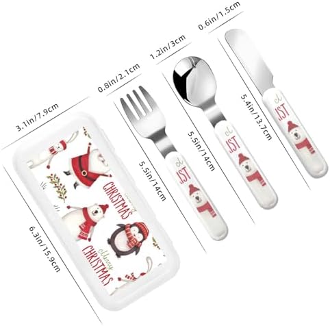 Perfect Christmas Santa Claus Utensils Set for Dining Travel