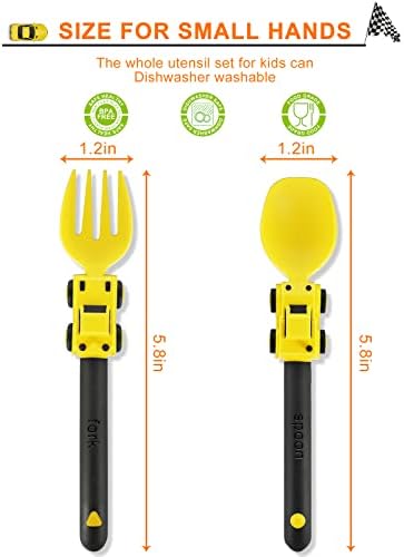 Playful Car Themed Toddler Utensils Set