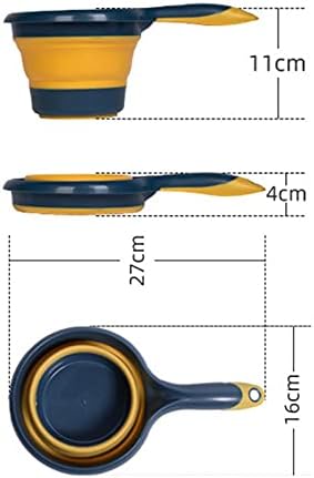 NPQPNAFC Folding Plastic Long-Handle Water Scoop for Fruit Vegetable Washing