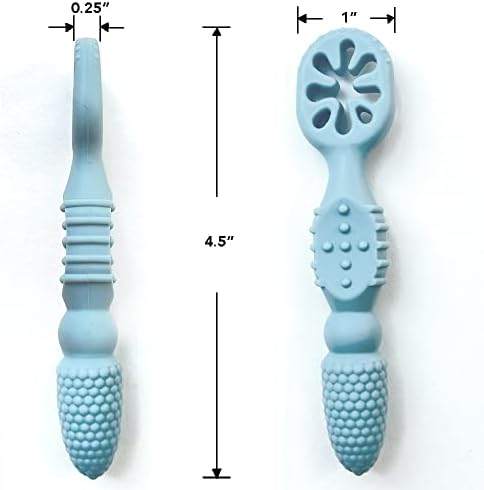 Perfect for Babys First Meals with Self-Feeding Spoons 4-Pack