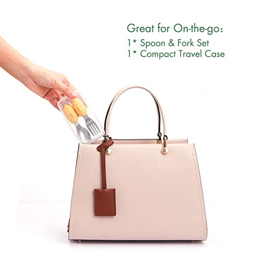 Safe Baby Fork and Spoon Set with Carry Case for Toddlers