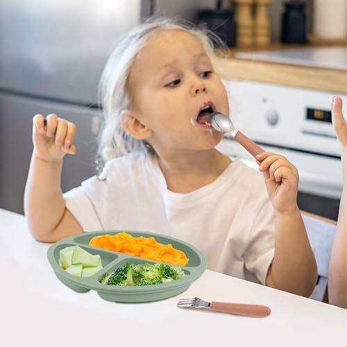 Eascrozn Toddlers Safe Sturdy Kids Utensils Set - Dishwasher BPA-Free