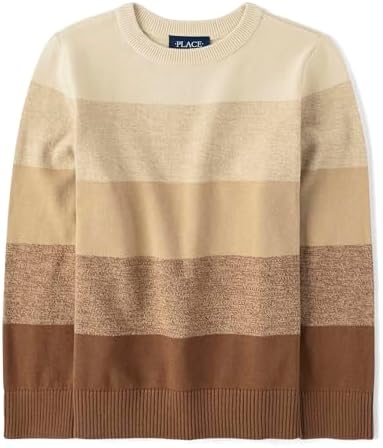 The Childrens Place Boys Long Sleeve Sweater - Cinnamon Medium