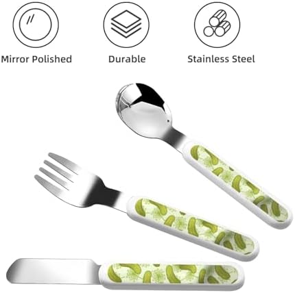 Sushi Dill Pickles Print Cutlery Set with Travel Case