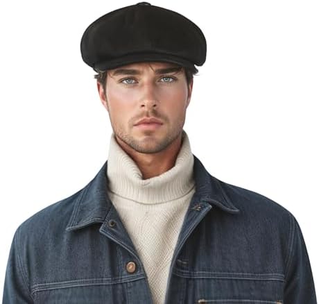 Leather Newsboy Caps