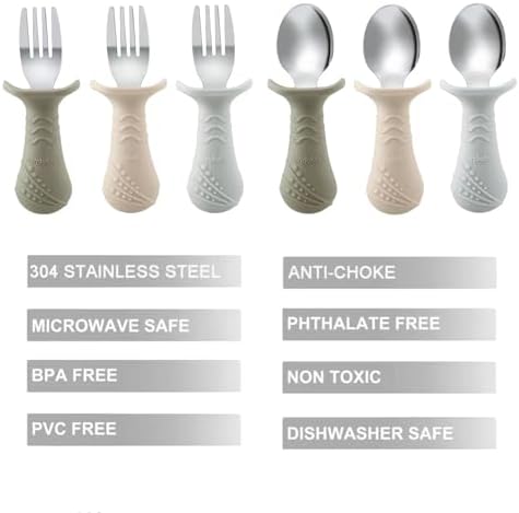 Panda Ear Anti-Choke Toddler Flatware Set
