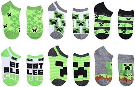Minecraft Boys 6-Pack Calf Socks