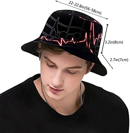 Funny Summer Bucket Hat Musical Note Design