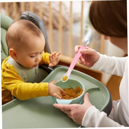Secfou 2-Piece Scraper Feeding Tool Spoon