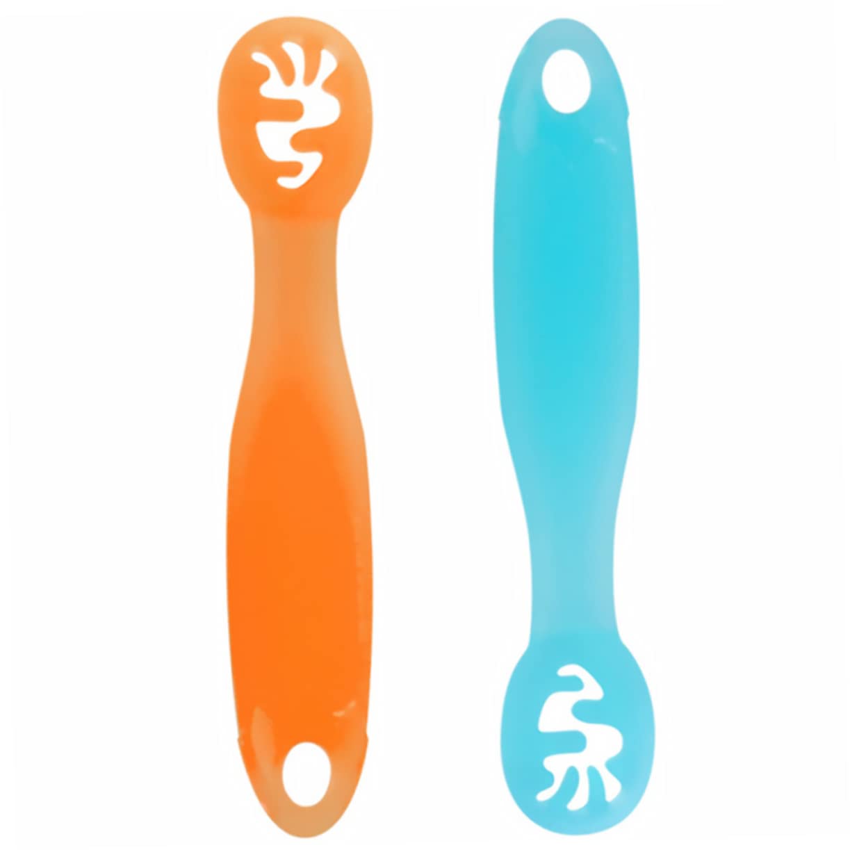 2-Piece Soft Silicone Spoons for Kids
