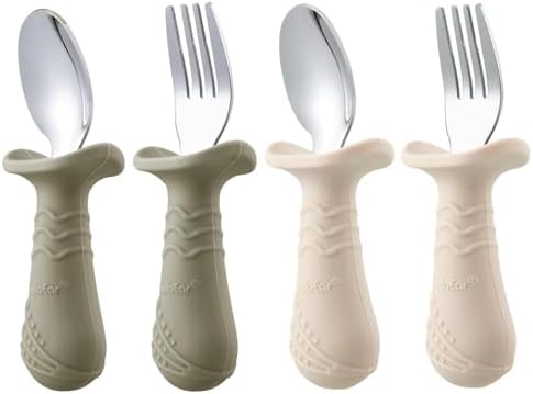 Panda Ear Anti-Choke Toddler Flatware Set