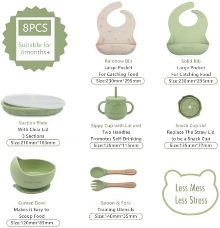 Adjustable Silicone Baby Feeding Set