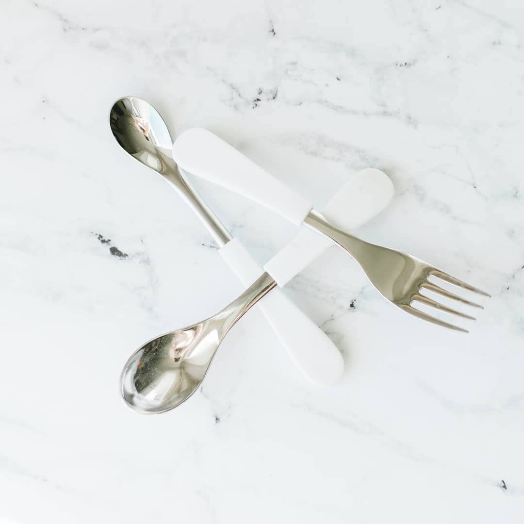 Avanchy Baby Feeding Set with Silicone and Stainless Steel Spoons