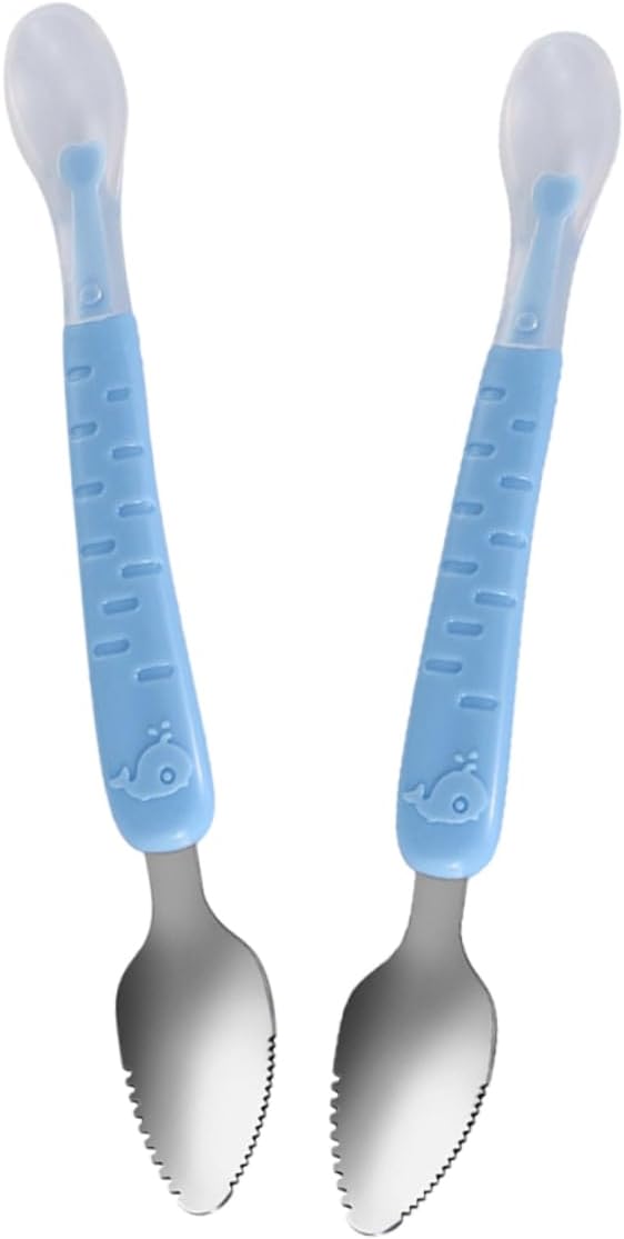 Dual-Head Fruit Puree Spoon Set with Storage Box