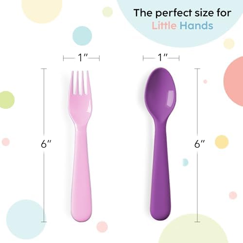 16-Piece Toddler Flatware Set - BPA-Free Dishwasher Safe