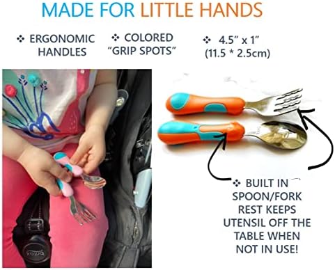 Toddler Stainless Steel Cutlery Set with Travel Case