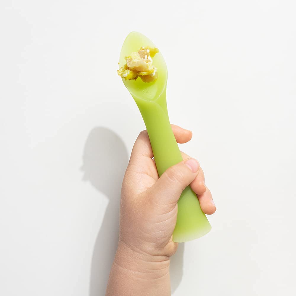 Olababy Training Fork Spoon Set - Safe Ergonomic for Baby Led Weaning
