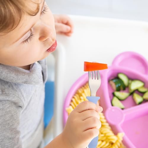 Pimoys Toddler Forks 6-Piece Set with Safe Design for Babies