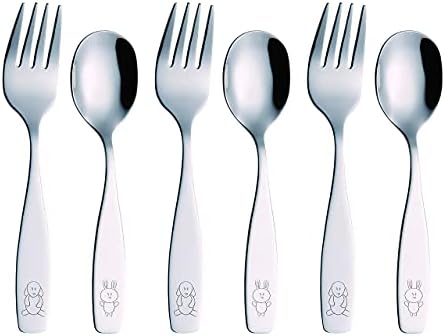 Exzact 6 Piece Kids Flatware Set - Forks and Spoons