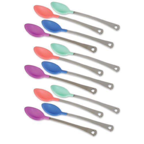 Munchkin White Hot Set of 12 Safety Spoons for Babys Feeding Time