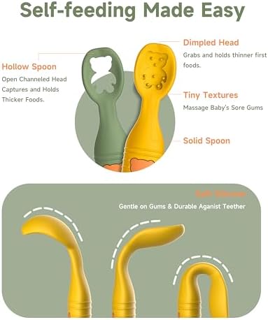 4-Piece Baby Spoons for Toddler Self-Feeding